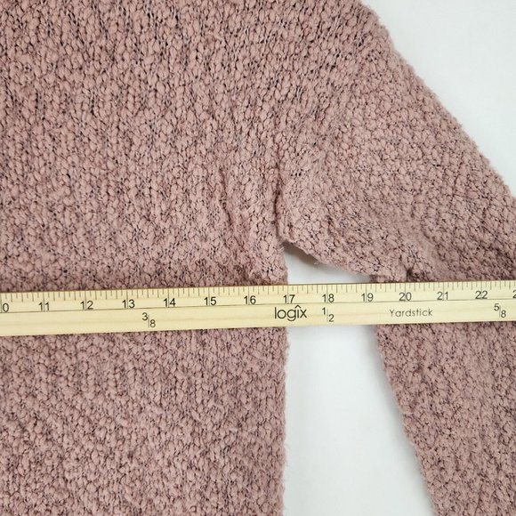 Yet Again Sweater Womens Small Pink Fluffy Soft Knitted Preppy Turtle Neck Top - Picture 6 of 10